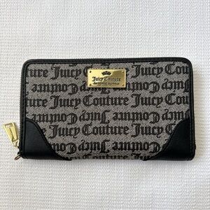 Juicy Couture Monogram Black & Gray Wallet